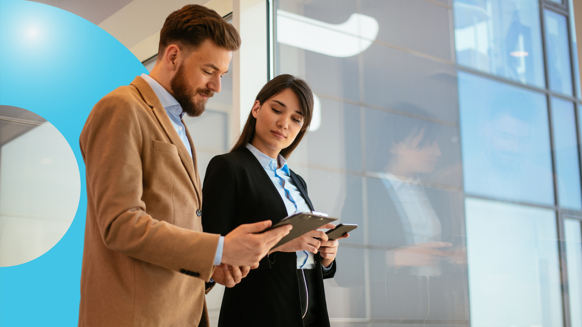 Mortgage broker meeting with clients to review loan documents